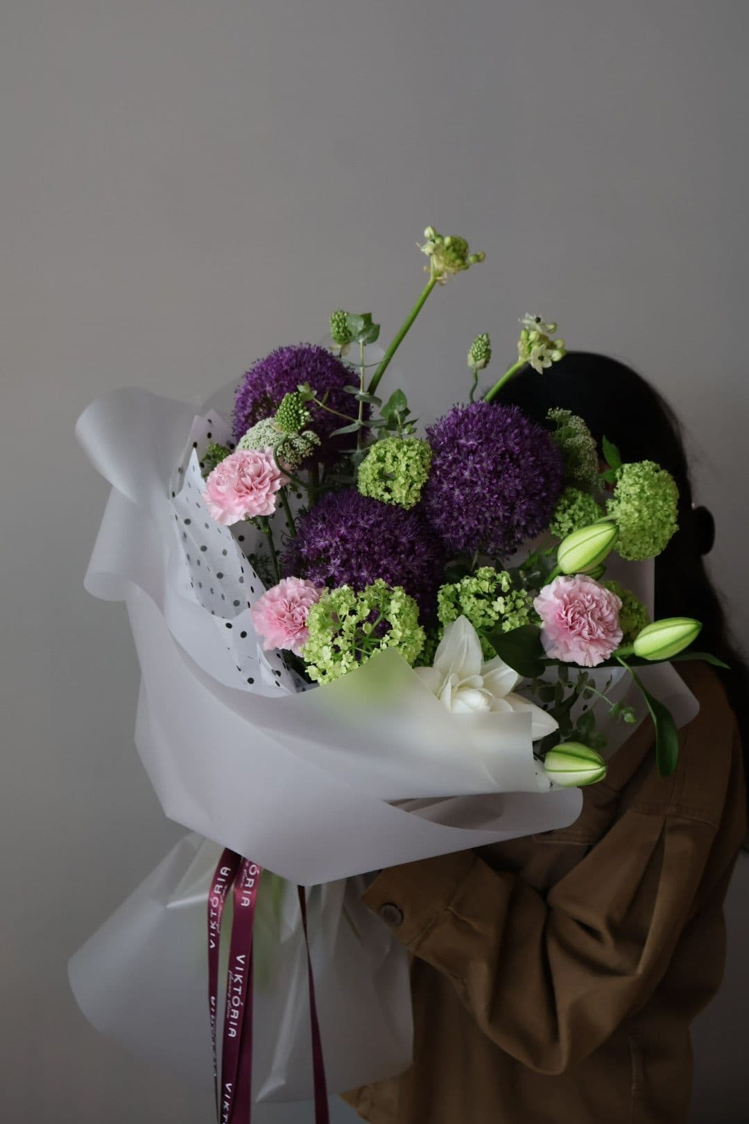 Allium - Lilyum -Karanfil Mix Buket