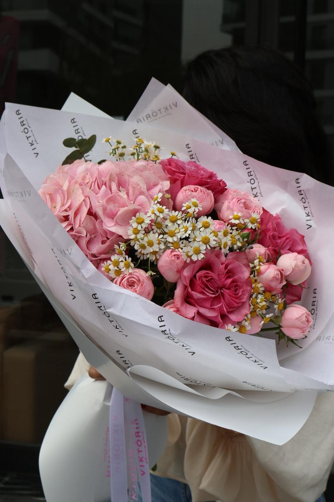 Ortanca - Gül - Papatya Mix Buket