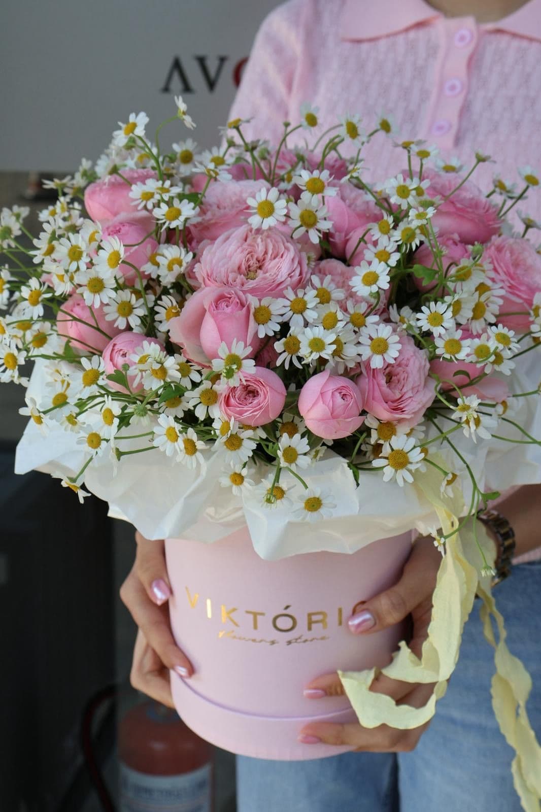 Pembe Gül - Papatya Kutu